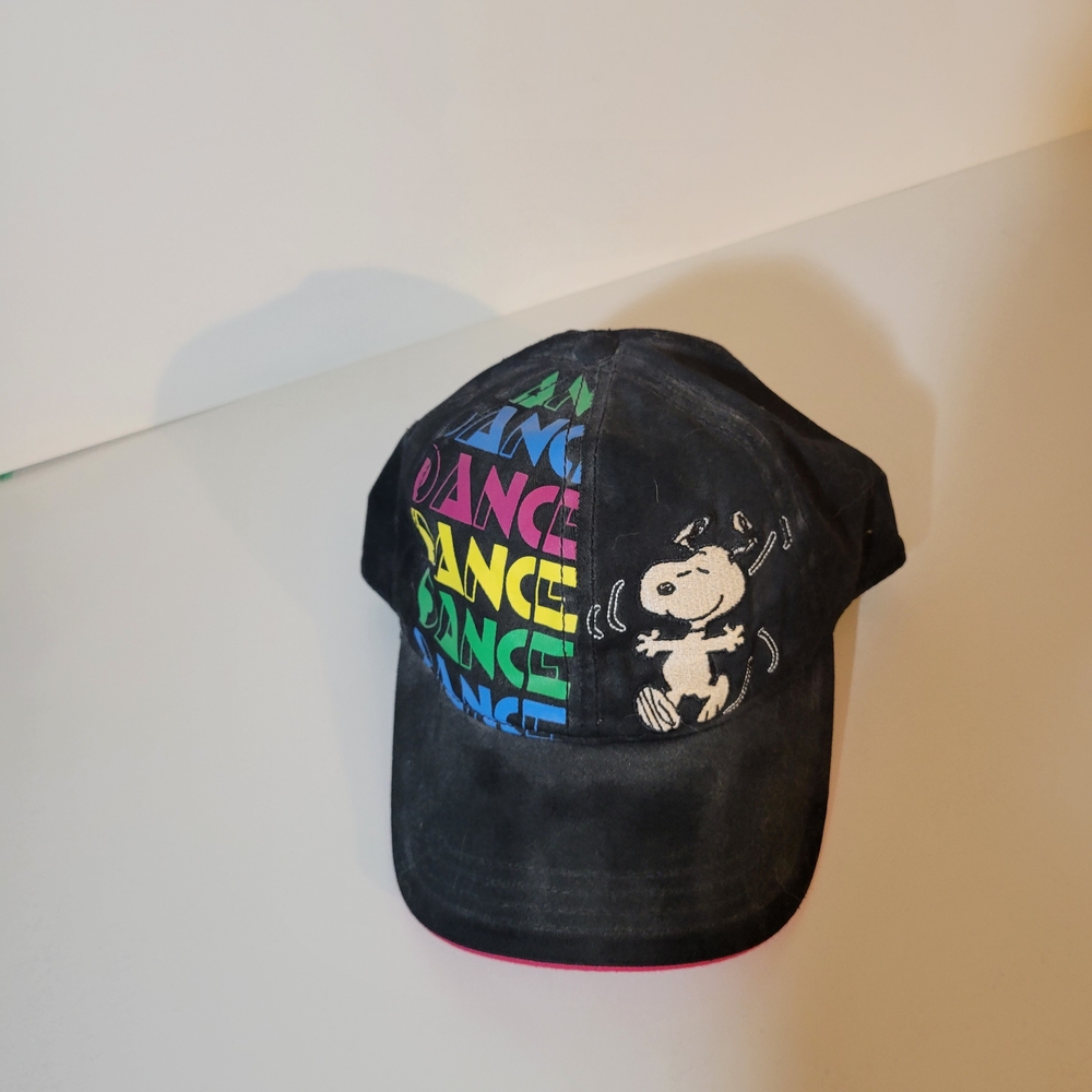 Peanuts Black Dance Cap with Colorful Cartoon Print